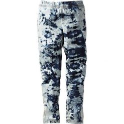 Legginsy dżinsowe bonprix batikowy niebieski stone. Niebieskie legginsy dziewczęce marki bonprix. Za 37,99 zł.