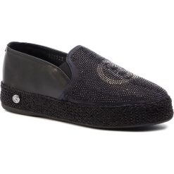 Espadryle BALDININI - 999923XBKNA0000XXKXX Nero. Czarne espadryle damskie Baldinini, z aplikacjami, ze skóry, bez obcasa. W wyprzedaży za 789,00 zł.