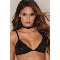 Biustonosze bardotka: NA-KD Lingerie Miękki siateczkowy biustonosz – Black