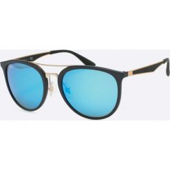 Ray-Ban - Okulary Round Double Bridge. Czarne okulary przeciwsłoneczne damskie marki Ray-Ban, owalne. Za 629,90 zł.