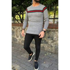 Męski sweter ANTONIO GREY. Szare swetry męskie Męski sweter ANTONIO GREY, s, bez wzorów, bez kołnierzyka, bez rękawów. W wyprzedaży za 59,00 zł.