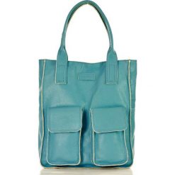 Torebka shopper z kieszeniami mazzini - melody niebieski celeste. Niebieskie torby damskie na zakupy MAZZINI, bez wzorów, ze skóry, street, bez dodatków. W wyprzedaży za 299,00 zł.