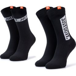 Zestaw 2 par wysokich skarpet unisex NIKE - SK0127 010 Czarny. Czarne skarpetki damskie Nike, bez wzorów, z elastanu. Za 59,00 zł.