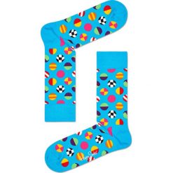 Happy Socks - Skarpety Clashing Dot. Niebieskie skarpetki męskie Happy Socks, bez wzorów, z elastanu. Za 39,90 zł.