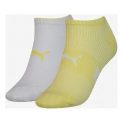Puma Sneaker Structure 2-pack Skarpetki Żółty Biały. Żółte skarpetki damskie Puma, bez wzorów, z elastanu. Za 37,95 zł.