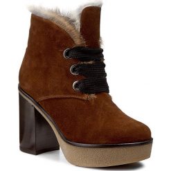 Botki BALDININI - 818101A83SCRUS4145 Bruno. Brązowe buty zimowe damskie marki Baldinini, ze skóry, na obcasie. W wyprzedaży za 1279,00 zł.
