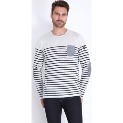 T-shirty męskie: Koszulka w kolorze biało-granatowym