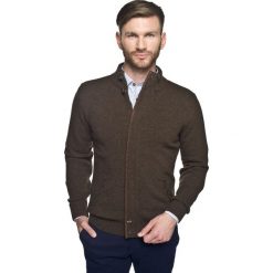 Golfy męskie: sweter halifaxe stójka brąz