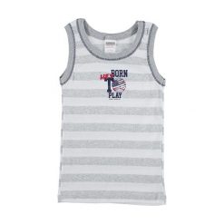T-shirty chłopięce z nadrukiem: Podkoszulek w kolorze biało-szarym