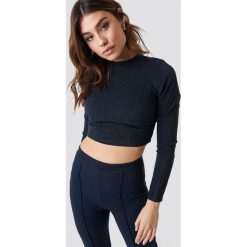 Linn Ahlborg x NA-KD Glitter Sporty Striped Top - Blue. Niebieskie topy sportowe damskie marki Linn Ahlborg x NA-KD, z materiału. W wyprzedaży za 60,97 zł.