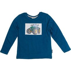 Koszulka "Tractor" w kolorze niebieskim. Niebieskie t-shirty chłopięce Salt and Pepper, z nadrukiem, z bawełny, z długim rękawem. W wyprzedaży za 35,95 zł.