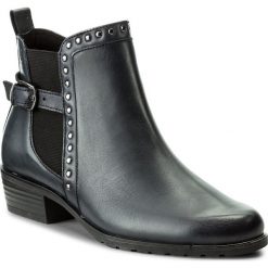 Botki CAPRICE - 9-25420-29 Ocean Nappa 855. Niebieskie buty zimowe damskie marki Caprice, z materiału, na obcasie. W wyprzedaży za 249,00 zł.