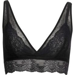 Biustonosz bustier bonprix czarny. Czarne biustonosze bonprix, bez wzorów, z koronki. Za 54,99 zł.