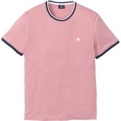 T-shirt melanżowy bonprix jasnoróżowy melanż. Różowe koszulki męskie marki bonprix, s, bez wzorów, bez kołnierzyka, bez rękawów. Za 44,99 zł.