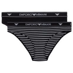 Komplet 2 par fig klasycznych Emporio Armani Underwear 163334 9P219 62920. Czarne figi damskie Emporio Armani Underwear, xs, bez wzorów, z elastanu. W wyprzedaży za 109,00 zł.