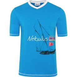 T-shirty męskie z nadrukiem: Koszulka „Ahoi” w kolorze niebieskim