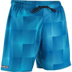 Spodenki surfing krótkie BBS 100 Square. Niebieskie koszulki męskie OLAIAN, m, bez wzorów, z poliesteru, sportowe, na fitness i siłownię. Za 29,99 zł.