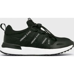 Versace Jeans - Buty. Czarne buty sportowe damskie Versace Jeans, bez wzorów, z jeansu, sportowe. W wyprzedaży za 349,90 zł.