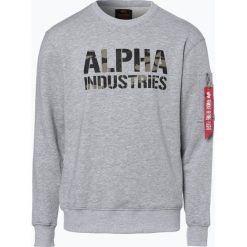 Bluzy męskie: Alpha Industries – Męska bluza nierozpinana, szary