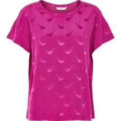 Koszulka "Birdee" w kolorze fuksji. Różowe koszulki damskie marki Nümph, bez wzorów, z okrągłym kołnierzem. W wyprzedaży za 136,95 zł.