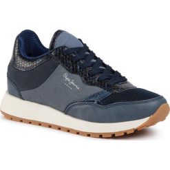 Sneakersy PEPE JEANS - Dean Mon PLS30885 Dark Denim 559. Niebieskie półbuty damskie Pepe Jeans, z jeansu. W wyprzedaży za 259,00 zł.