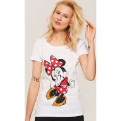 Koszulka piżamowa Minnie Mouse - Biały. Białe koszule nocne damskie marki House, l, z motywem z bajki. Za 35,99 zł.