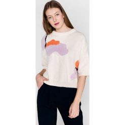 SELECTED Alba Sweter Biały Beżowy. Brązowe bluzy damskie Selected, m, bez wzorów, z bawełny, bez rękawów, bez kaptura. Za 357,95 zł.