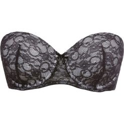 Biustonosz w ludowym stylu bonprix czarno-biały. Czarne biustonosze bonprix, w koronkowe wzory, z koronki. Za 59,99 zł.