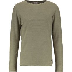 Swetry klasyczne męskie: Dstrezzed Sweter army green