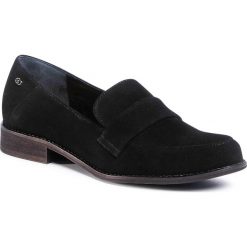 Mokasyny EDEO - 3561-16/16 Czarny. Czarne mokasyny damskie Edeo, bez wzorów, ze skóry, bez obcasa, na obcasie, bez zapięcia. Za 299,00 zł.