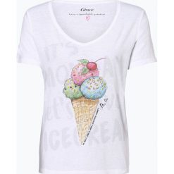 Grace - T-shirt damski z dodatkiem lnu, czarny. Czarne t-shirty damskie marki Grace, s, bez wzorów, bez kołnierzyka. Za 359,95 zł.