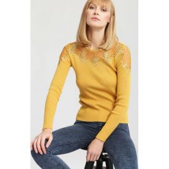 Żółty Sweter Swag. Żółte swetry klasyczne damskie marki other, na jesień, l. Za 79,99 zł.