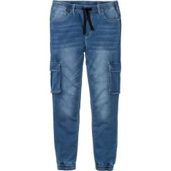 Dżinsy ocieplane z gumką w talii "superstretch" Slim Fit Straight bonprix niebieski "stone”. Niebieskie jeansy męskie bonprix, m, bez wzorów. Za 149,99 zł.