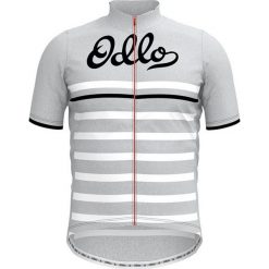 ODLO Koszulka rowerowa męska Element Print White. Białe koszulki męskie Odlo, m, bez wzorów, bez kołnierzyka, bez rękawów, rowerowe. Za 197,00 zł.