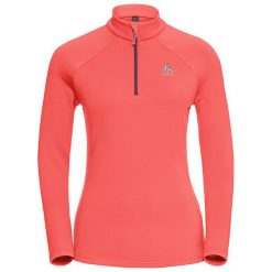 Bluzy sportowe damskie: Odlo Bluza damska Midlayer 1/2 zip Snowbird brzoskwiniowa r. S (222001)