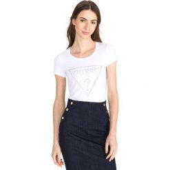 Guess Sparkle Koszulka Biały. Białe koszulki damskie Guess, l, z nadrukiem, z elastanu, bez kołnierzyka. Za 200,95 zł.