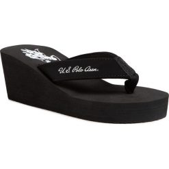 Japonki U.S. POLO ASSN. - Hera Club CHANY4093S0/Y2 Blk. Czarne klapki damskie U.S. Polo Assn., bez wzorów, ze skóry ekologicznej, bez obcasa, na obcasie. Za 109,00 zł.