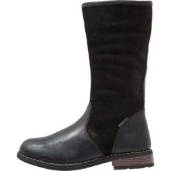Zebra Schuhe VICKY Kozaki black. Czarne buty zimowe damskie marki Zebra Schuhe, z motywem zwierzęcym, z materiału, na wysokim obcasie. W wyprzedaży za 349,30 zł.