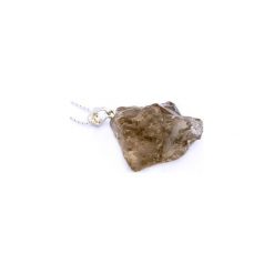 Colare Raw Kwarc Dymny srebro. Czarne naszyjniki damskie marki Brazi druse jewelry, na co dzień, z kwarcem, srebrne. Za 150,00 zł.