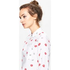 Wzorzysta koszula - Kremowy. Białe koszule damskie Cropp, s, bez wzorów, bez kołnierzyka, bez rękawów. Za 49,99 zł.