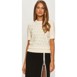 Karl Lagerfeld - T-shirt. Czarne bluzki damskie KARL LAGERFELD, s, bez wzorów, z poliesteru, casualowe, z okrągłym kołnierzem, z krótkim rękawem. Za 699,90 zł.