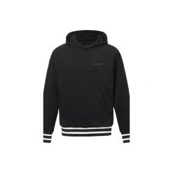 VARCITY HOODIE. Czarne bluzy damskie marki The Hive, s, w paski, z bawełny, bez rękawów, z kapturem. Za 219,00 zł.