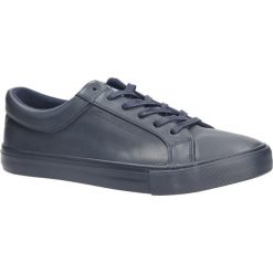 Granatowe trampki sznurowane big star aa174299. Trampki męskie BIG STAR, bez wzorów, retro, na sznurówki. W wyprzedaży za 99,99 zł.