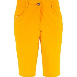 Bermudy ze stretchem bonprix żółty szafranowy. Żółte szorty damskie bonprix. Za 49,99 zł.