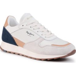 Sneakersy PEPE JEANS - Slab Basic PMS30611 Factory White 801. Białe sneakersy męskie Pepe Jeans, bez zapięcia. W wyprzedaży za 269,00 zł.