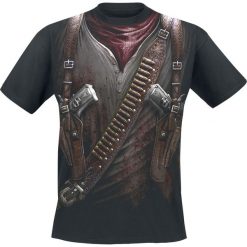 Spiral Holster Wrap T-Shirt czarny. Czarne t-shirty męskie Spiral, l, z nadrukiem, z dekoltem na plecach. Za 79,90 zł.