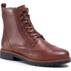 Trapery SALAMANDER - 32-41707-04 Cognac. Pomarańczowe trapery damskie Salamander, ze skóry ekologicznej, bez obcasa, bez zapięcia. Za 499,00 zł.