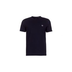 T-shirty z krótkim rękawem Fred Perry RINGER T-SHIRT. Niebieskie t-shirty męskie Fred Perry, s, bez wzorów, bez kołnierzyka, krótkie. Za 313,04 zł.