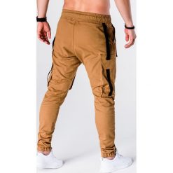 SPODNIE MĘSKIE JOGGERY P671 - RUDE. Czerwone joggery męskie marki Ombre Clothing, s. Za 89,00 zł.