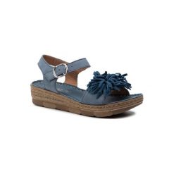 LASOCKI M861. Pomarańczowe sandały damskie Lasocki, bez wzorów, ze skóry, bez obcasa, bez zapięcia. Za 159,99 zł.